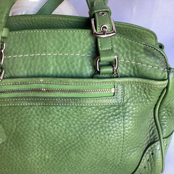 Coach Hamptons Lime Green Satchel Purse - Picture 4 of 4